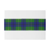 Bandeau De Faire-part Johnston Scottish Tartan Belly Band (Dos exemple)