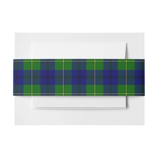 Bandeau De Faire-part Johnston Scottish Tartan Belly Band (Devant Example)
