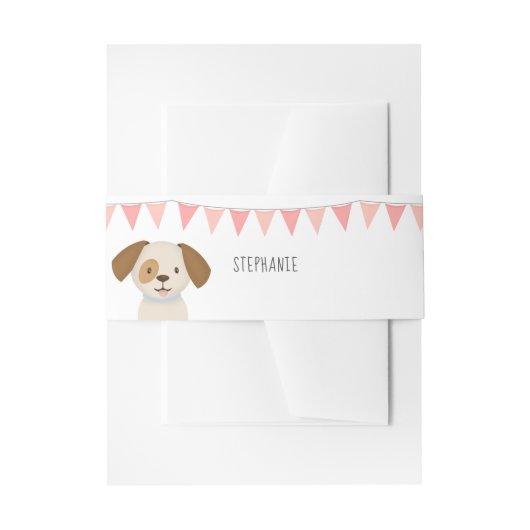 Bandeau De Faire-part Joli chiot (Devant example)