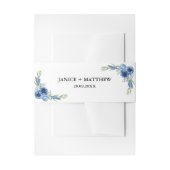 Bandeau De Faire-part Joli Mariage Floral Bleu Dusty (Devant example)