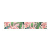 Bandeau De Faire-part Jolie aquarelle fleurit Mariage rose (Plat)