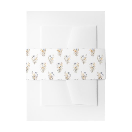 Bandeau De Faire-part Jolie florale de fleurs sauvages (Devant example)