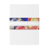 Bandeau De Faire-part Joyau rouge violet Mariage de ton (Dos Example)