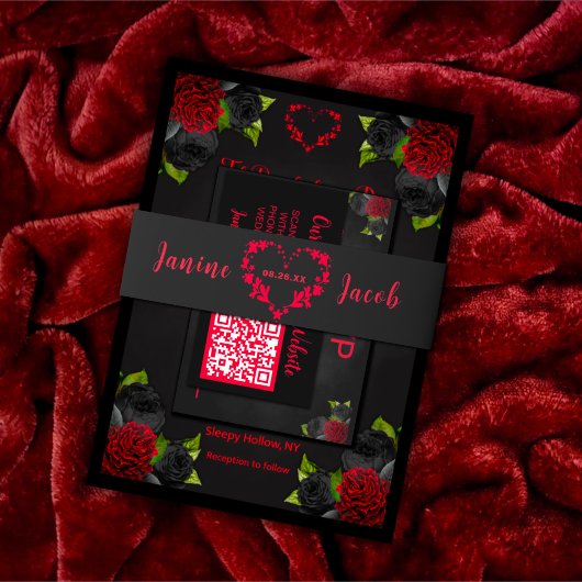 Bandeau De Faire-part Jusqu'à la mort Faisons-nous partie Mariage gothiq