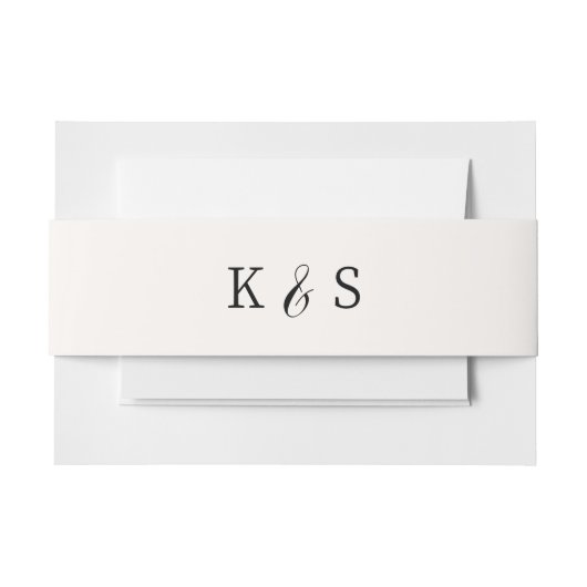 Bandeau De Faire-part Katie Collection Mariage monogramme (Devant Example)
