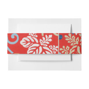 Bandeau De Faire-part Kimono japonais hawaïen rouge