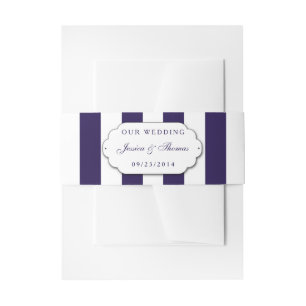Bandeau De Faire-part La collection de Mariages à rayures de la marine m