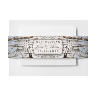 Bandeau De Faire-part La collection de Mariages Rustic Silver Birch Tree