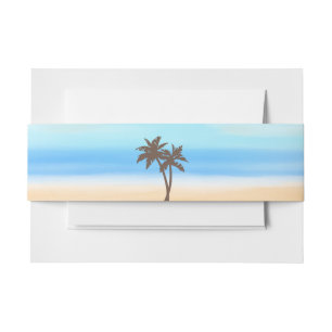 Bandeau De Faire-part La collection de mariages Watercolor Beach