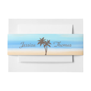 Bandeau De Faire-part La collection de mariages Watercolor Beach