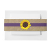 Bandeau De Faire-part La collection Kraft, Lace & Sunflower - Violet (Devant Example)