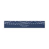 Bandeau De Faire-part La Collection Mariage Bleu Marine Lights (Plat)