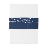 Bandeau De Faire-part La Collection Mariage Bleu Marine Lights (Dos Example)