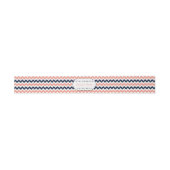 Bandeau De Faire-part La collection Mariage moderne Chevron - Rose & Nav (Plat)