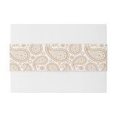 Bandeau De Faire-part La collection Mariage moderne de Paisley - Brown (Dos exemple)