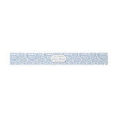 Bandeau De Faire-part La collection Mariage moderne Paisley - Bleu (Plat)