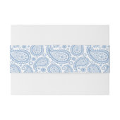Bandeau De Faire-part La collection Mariage moderne Paisley - Bleu (Dos exemple)