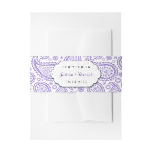 Bandeau De Faire-part La collection Mariage moderne Paisley - Purple