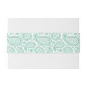 Bandeau De Faire-part La collection Mariage moderne Paisley - Vert (Dos exemple)