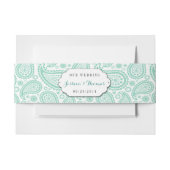 Bandeau De Faire-part La collection Mariage moderne Paisley - Vert (Devant Example)