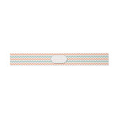 Bandeau De Faire-part La collection moderne de Mariages Chevron Peach &  (Plat)