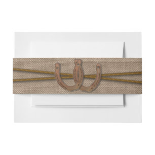 Bandeau De Faire-part La collection Rustic Horseshoe Mariage
