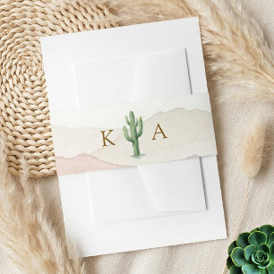 Bandeau De Faire-part La gamme de mariage désertique à l'aquarelle -