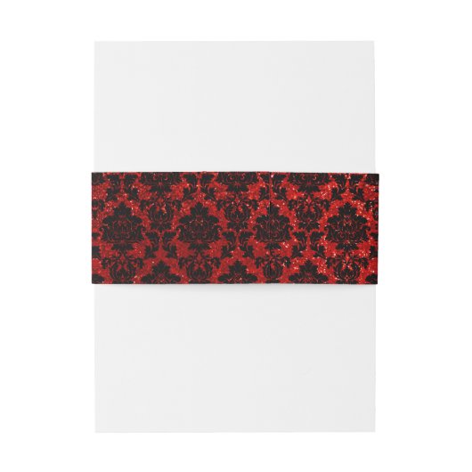 Bandeau De Faire-part La Parties scintillant Damask Las Vegas Mariage Co (Dos Example)