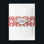 Bandeau De Faire-part La Parties scintillant Damask Las Vegas Mariage Co<br><div class="desc">Célébrez dans le style avec ces groupes du ventre mariage,  chic et très tendance. Ce design s'accorde avec la collection mariage de damas de parties scintillant Las Vegas conçue par Invitation Republic. www.zazzle.com/invitation_republic</div>