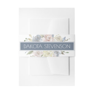 Bandeau De Faire-part Lac Misty Lovely Doux Dusty Huile Floral Custom