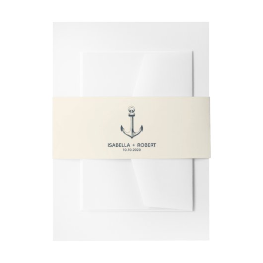 Bandeau De Faire-part L'Ancre bleue | FAIRE-PART DE MARIAGE (Devant example)