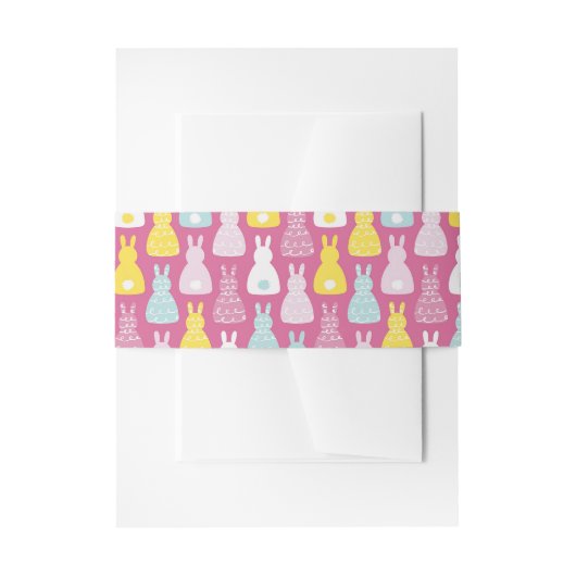 Bandeau De Faire-part Lapin rose (Devant example)