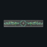 Bandeau De Faire-part Laurel Wreath Olive Leaf Branch Modern Chalkboard<br><div class="desc">Arrière - plan en damier usé vieilli et feuille de feuillage de la guirlande Bande de ventre avec monogramme. Intemporel. Simple. Moderne. Idéal pour un mariage dans un jardin luxuriant au printemps ou en été avec feuillage et verdure en toile de fond et thème de la réception. Pour les couples...</div>