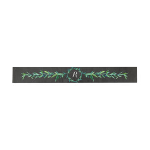 Bandeau De Faire-part Laurel Wreath Olive Leaf Branch Modern Chalkboard