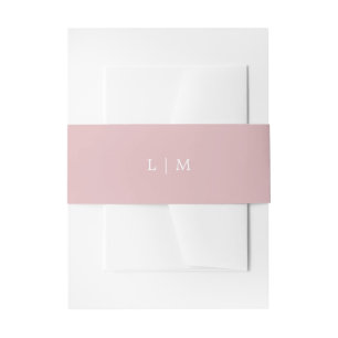 Bandeau De Faire-part Lauren Pink Monogramme Mariage élégant