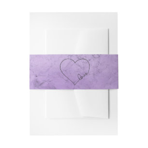 Bandeau De Faire-part Lavande d'amour Vintage pour les Mariages mauves
