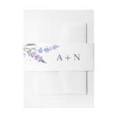 Bandeau De Faire-part Lavande d'aquarelle romantique Monogramme floral (Devant example)