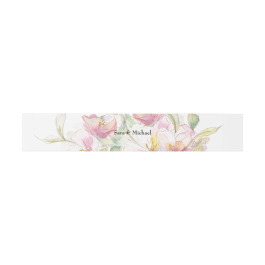 Bandeau De Faire-part Lavande et aquarelle rose Floral (Plat)