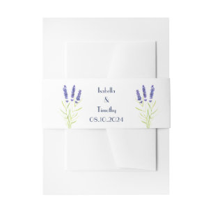 Bandeau De Faire-part Lavande Fleurs violettes Floral Mariage élégant