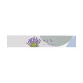 Bandeau De Faire-part Lavande Joli Monogramme Mariage Floral Violet (Plat)