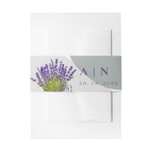 Bandeau De Faire-part Lavande Joli Monogramme Mariage Floral Violet (Devant example)