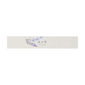Bandeau De Faire-part Lavande romantique Aquarelle Monogramme floral (Plat)