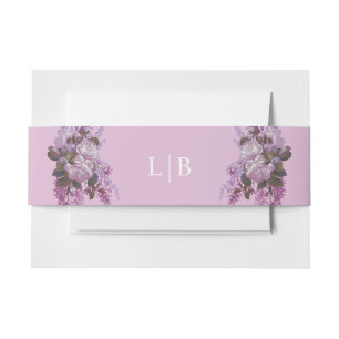 Bandeau De Faire-part Lavande, Roses et Lilacs, Mariage
