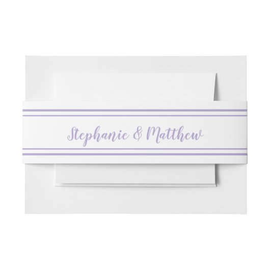 Bandeau De Faire-part Lavender Modern Classic Wedding Invitation (Devant Example)