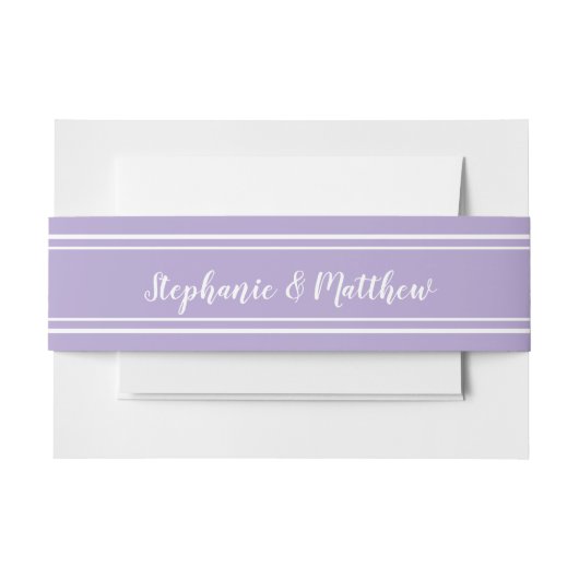 Bandeau De Faire-part Lavender Modern Elegant Wedding Invitation (Devant Example)