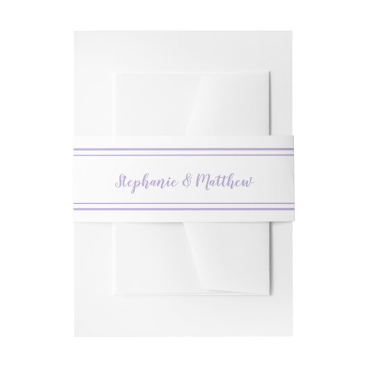 Bandeau De Faire-part Lavender Simple Elegant Modern Wedding (Devant example)
