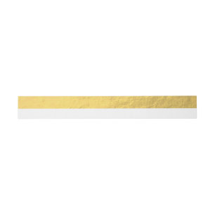 Bandeau De Faire-part Le blanc élégant barre la feuille d'or imprimée