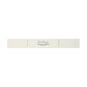 Bandeau De Faire-part Le Mariage de Simple Elegant Gold White (Plat)