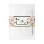 Bandeau De Faire-part Le mariage élégant décoré d'un monogramme s'est (Devant example)