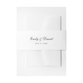 Bandeau De Faire-part Le Mariage noir et blanc élégant (Devant example)
